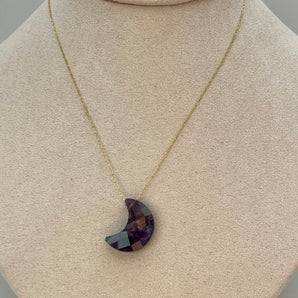 Collar Dije Luna Petra Morado