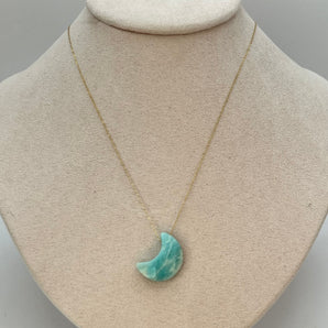 Collar Dije Luna Petra Aqua