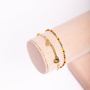 Brazalete doble multicolor