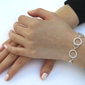 Brazalete círculos zirconia