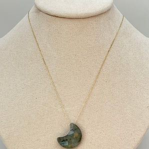 Collar Dije Luna Petra Gris
